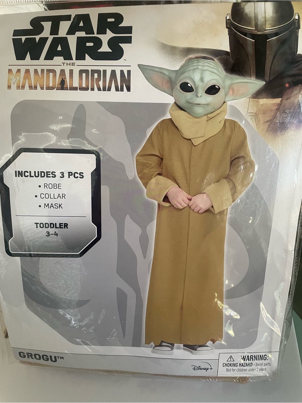 Star Wars The Mandalorian Grogu Toddler Costume Halloween Size 3-4 Years
